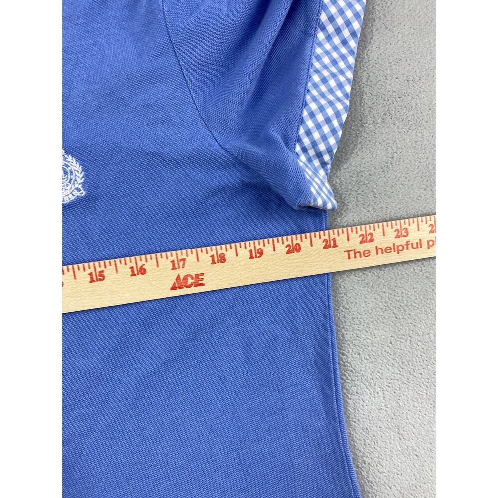 Lauren Ralph Lauren Polo Shirt Women Large Blue Button Golf Golfer Active - Picture 9 of 11